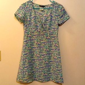 ESPIRT DE CORPS- Multi-Blue Floral Mini Dress-5/6